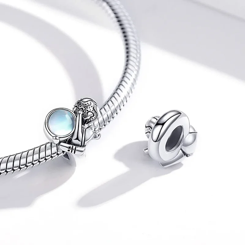 (image for) Pandora Style Silver Charm, Space Walk - SCC1694 - View 4