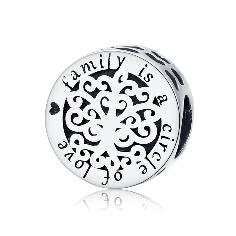 (image for) Pandora Style Silver Charm, Sparkling Family Tree - SCC1324 - Product Image