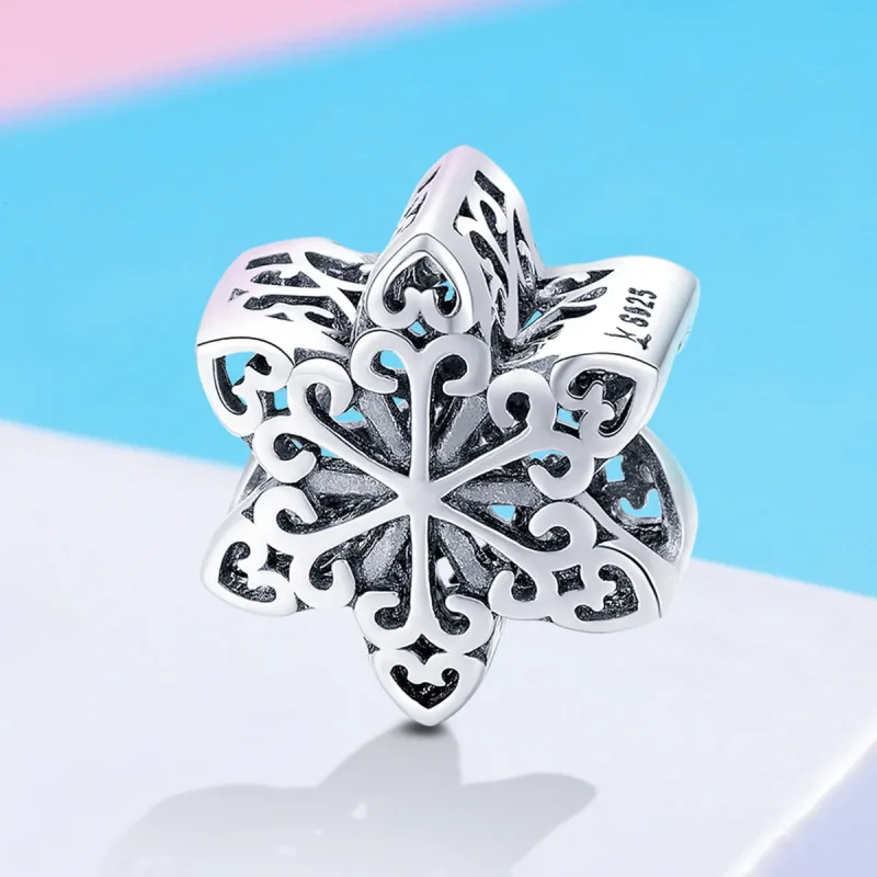 (image for) Pandora Style Silver Charm, Sparkling Snowflake - SCC719 - View 4