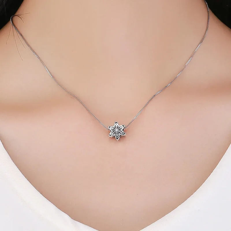 (image for) Pandora Style Silver Charm, Sparkling Snowflake - SCC719 - View 5