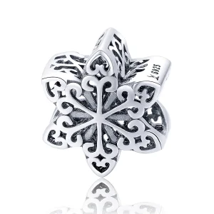 (image for) Pandora Style Silver Charm, Sparkling Snowflake - SCC719