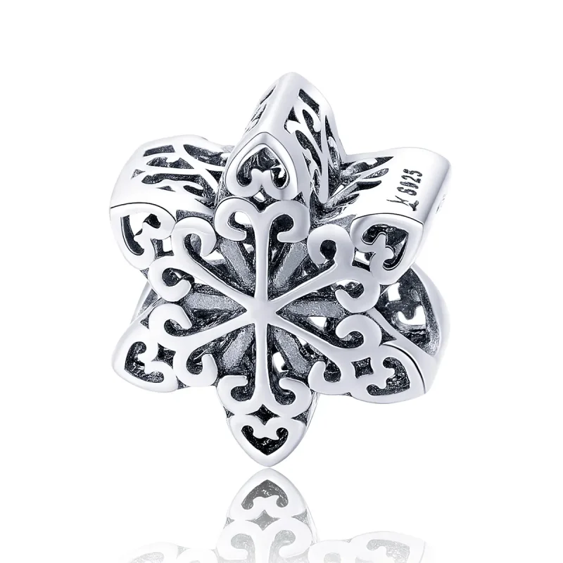 (image for) Pandora Style Silver Charm, Sparkling Snowflake - SCC719 - Product Image