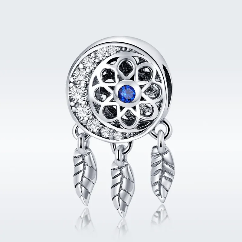 (image for) Pandora Style Silver Charm, Spiritual Dreamcatcher - SCC718 - View 3