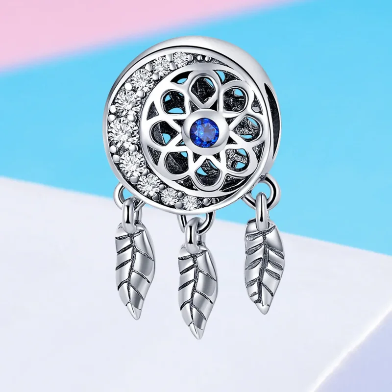 (image for) Pandora Style Silver Charm, Spiritual Dreamcatcher - SCC718 - View 4