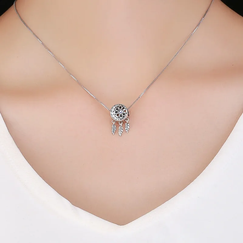 (image for) Pandora Style Silver Charm, Spiritual Dreamcatcher - SCC718 - View 5