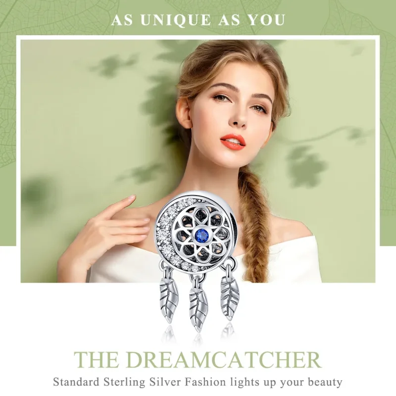 (image for) Pandora Style Silver Charm, Spiritual Dreamcatcher - SCC718 - View 6