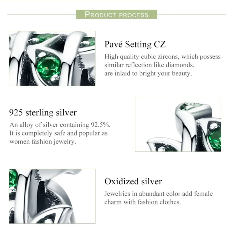 (image for) Pandora Style Silver Charm, Spring Is Beginning to Shine - SCC567 - View 8