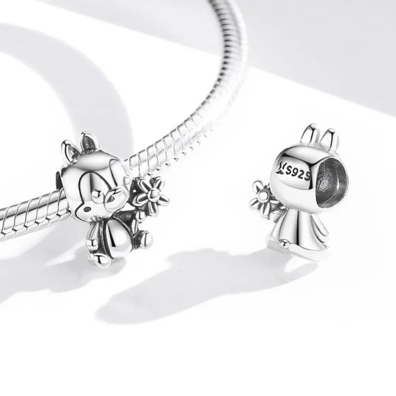 (image for) Pandora Style Silver Charm, Squirrel Boy - SCC1868 - View 3