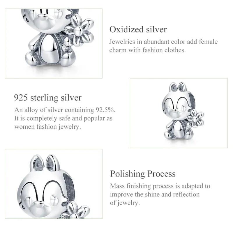 (image for) Pandora Style Silver Charm, Squirrel Boy - SCC1868 - View 8
