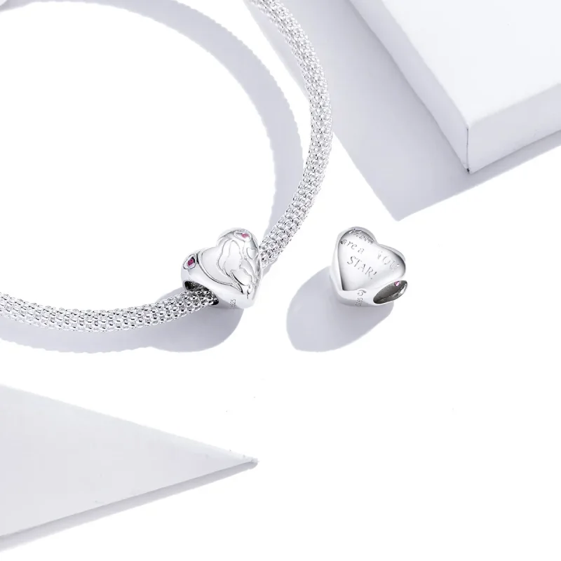 (image for) Pandora Style Silver Charm, Star In Love - BSC216 - View 3