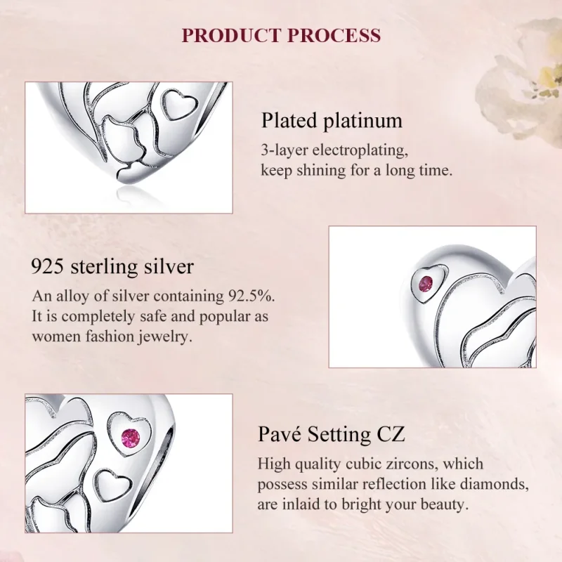 (image for) Pandora Style Silver Charm, Star In Love - BSC216 - View 7