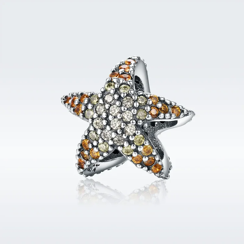 (image for) Pandora Style Silver Charm, Starfish - SCC586 - View 2