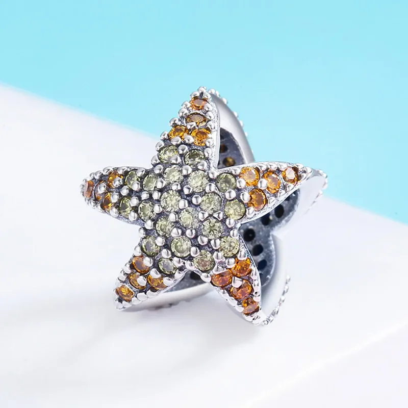 (image for) Pandora Style Silver Charm, Starfish - SCC586 - View 3