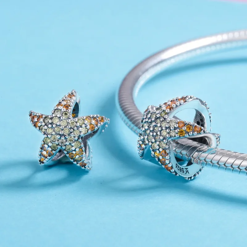(image for) Pandora Style Silver Charm, Starfish - SCC586 - View 5