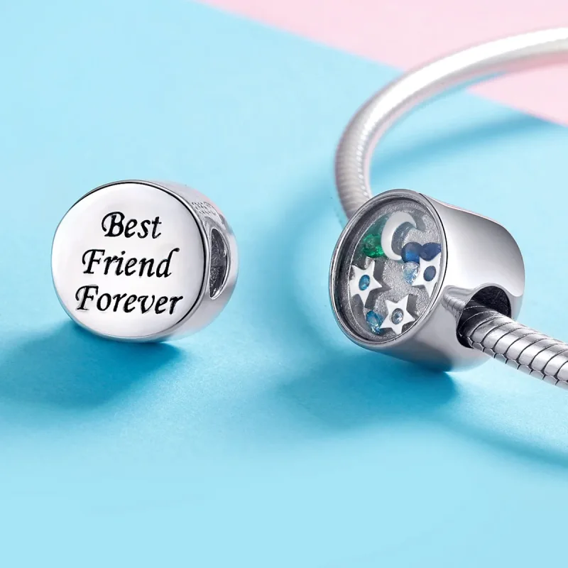 (image for) Pandora Style Silver Charm, Starry Sky - BSC042 - View 3