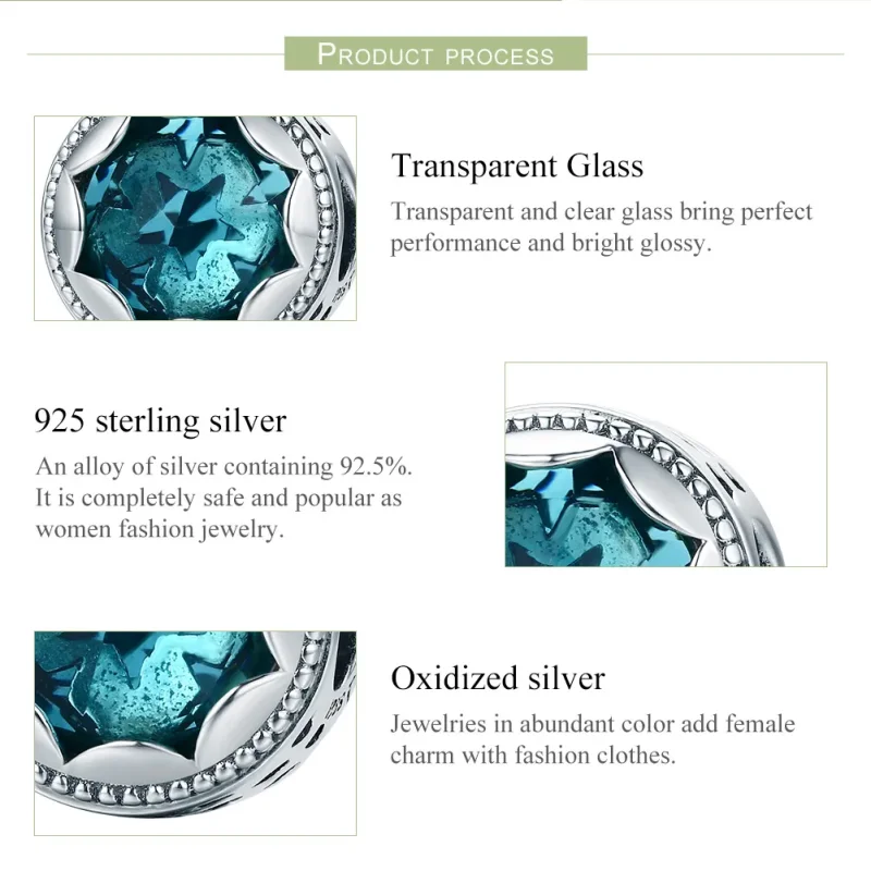 (image for) Pandora Style Silver Charm, Starry Sky - SCC692 - View 7