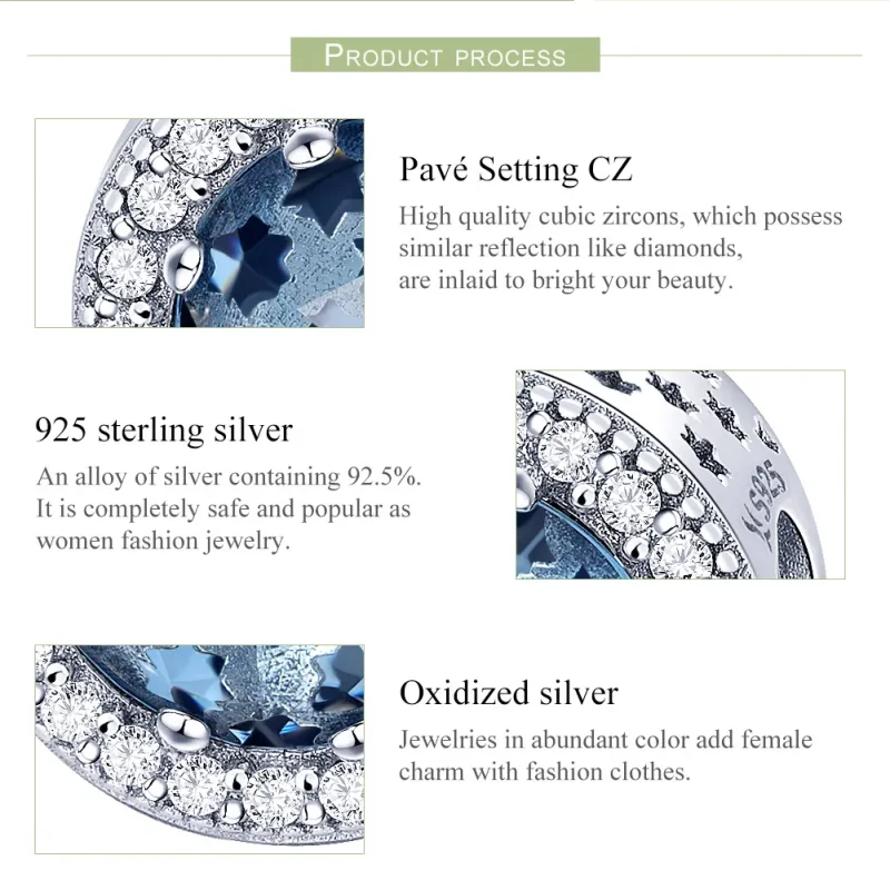 (image for) Pandora Style Silver Charm, Starry Sky - SCC730 - View 7