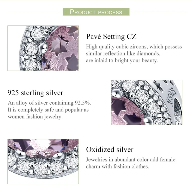 (image for) Pandora Style Silver Charm, Starry Sky - SCC731 - View 7