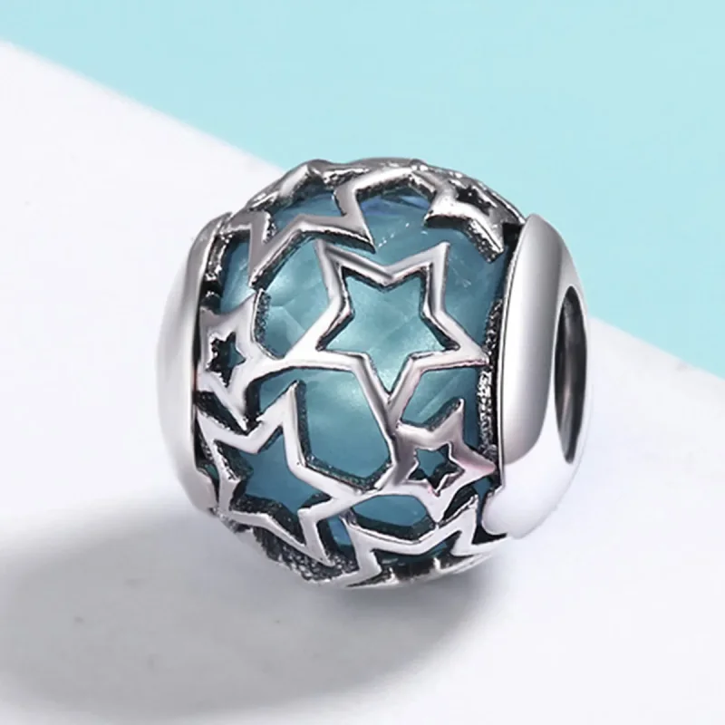 (image for) Pandora Style Silver Charm, Stars - SCC411 - View 3