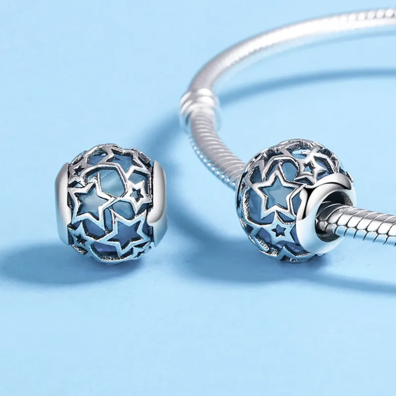 (image for) Pandora Style Silver Charm, Stars - SCC411 - View 5