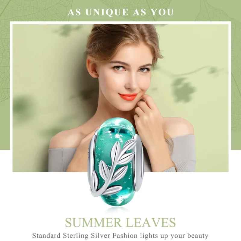 (image for) Pandora Style Silver Charm, Summer Branches - SCC863 - View 6