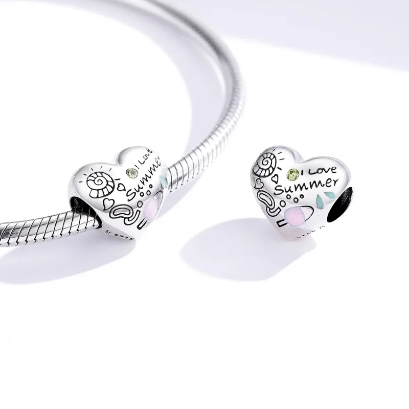 (image for) Pandora Style Silver Charm, Summer Graffiti, Multicolor Enamel - SCC1529 - View 4