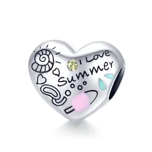 (image for) Pandora Style Silver Charm, Summer Graffiti, Multicolor Enamel - SCC1529