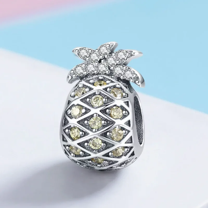 (image for) Pandora Style Silver Charm, Summer Pineapple - SCC936 - View 2