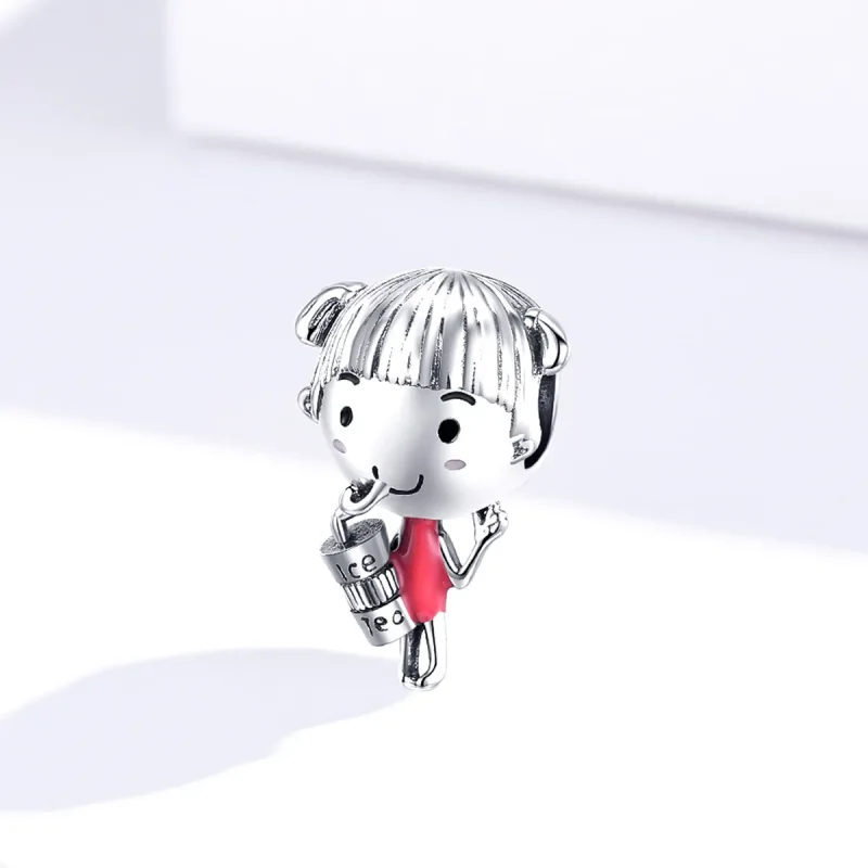 (image for) Pandora Style Silver Charm, Sunshine Girl, Multicolor Enamel - SCC1525 - View 2