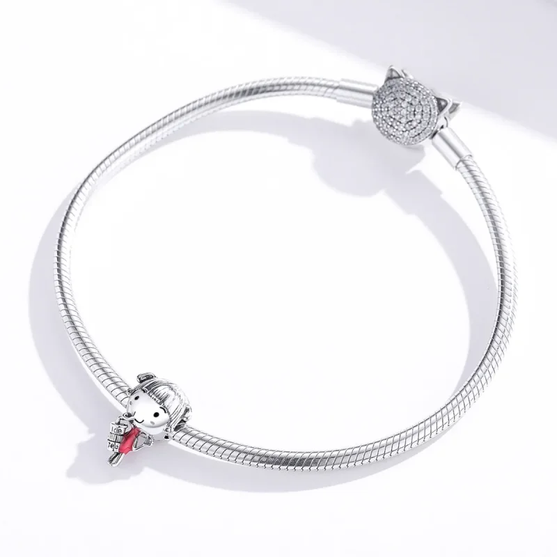 (image for) Pandora Style Silver Charm, Sunshine Girl, Multicolor Enamel - SCC1525 - View 3