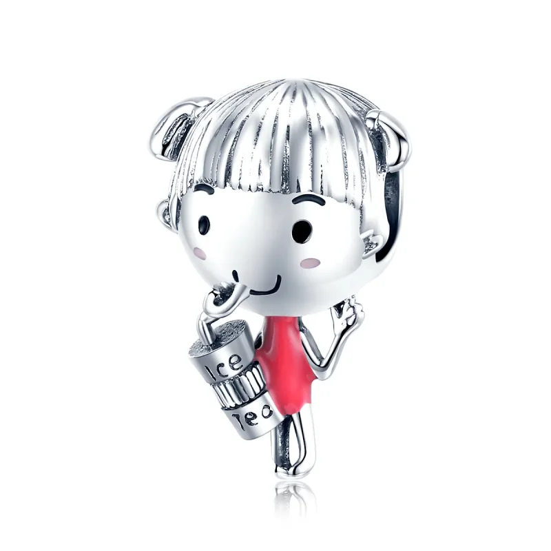 (image for) Pandora Style Silver Charm, Sunshine Girl, Multicolor Enamel - SCC1525 - Product Image