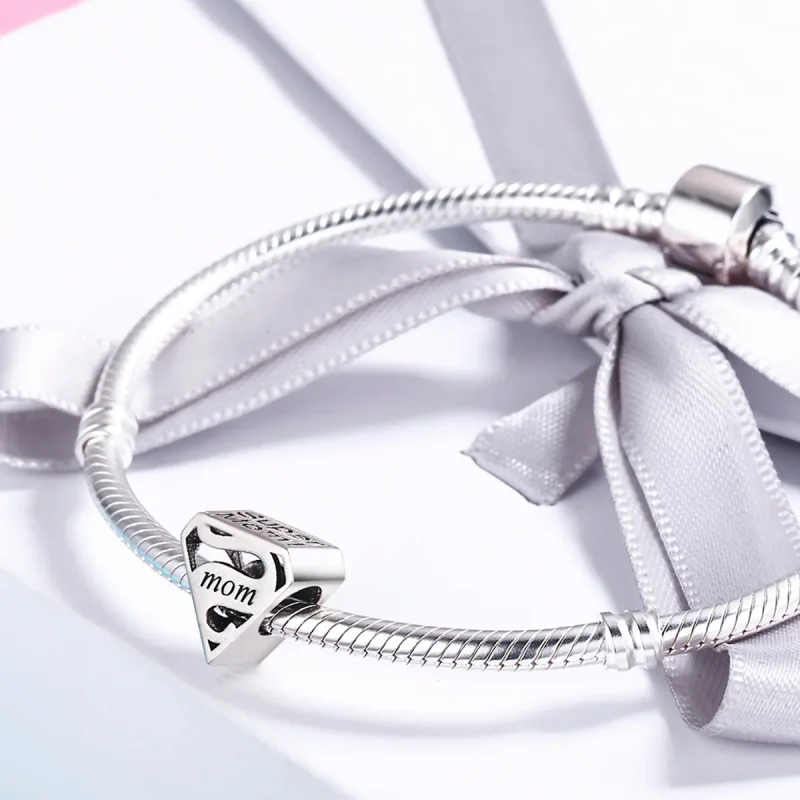 (image for) Pandora Style Silver Charm, Super Mom - SCC429 - View 4