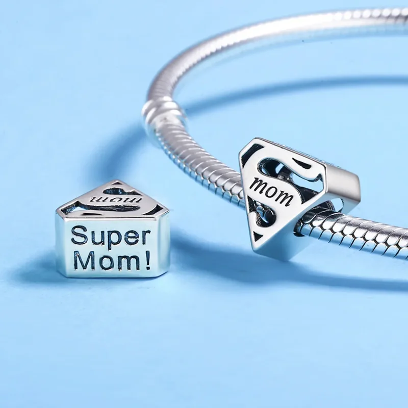 (image for) Pandora Style Silver Charm, Super Mom - SCC429 - View 5