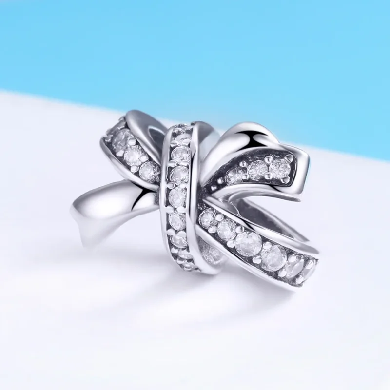 (image for) Pandora Style Silver Charm, Sweet Bow - SCC773 - View 2