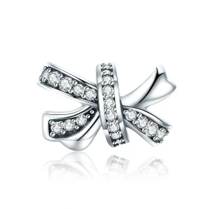 (image for) Pandora Style Silver Charm, Sweet Bow - SCC773