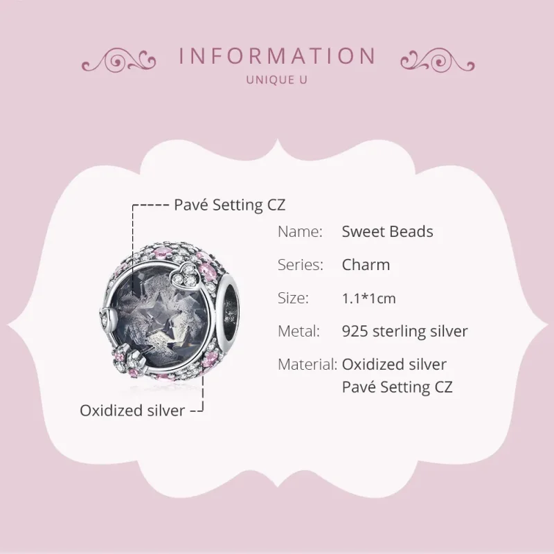 (image for) Pandora Style Silver Charm, Sweet - SCC1809 - View 6