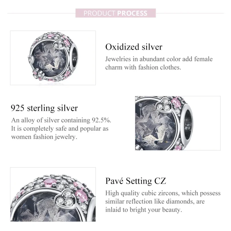 (image for) Pandora Style Silver Charm, Sweet - SCC1809 - View 7