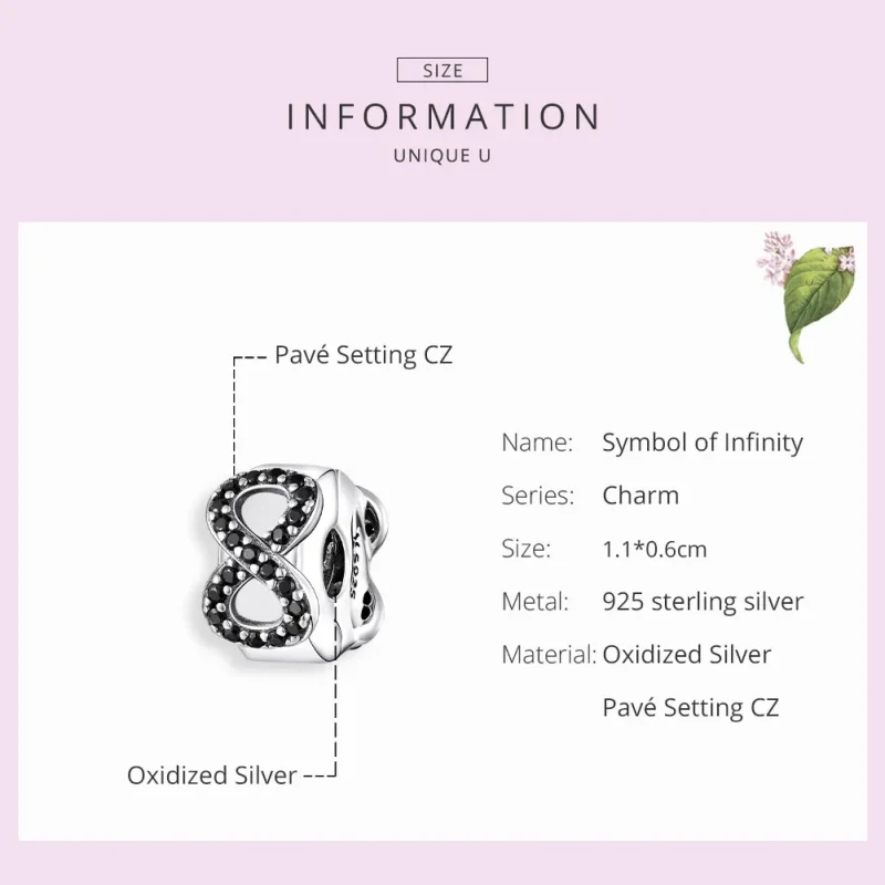 (image for) Pandora Style Silver Charm, Symbol of Infinity - SCC1498 - View 7