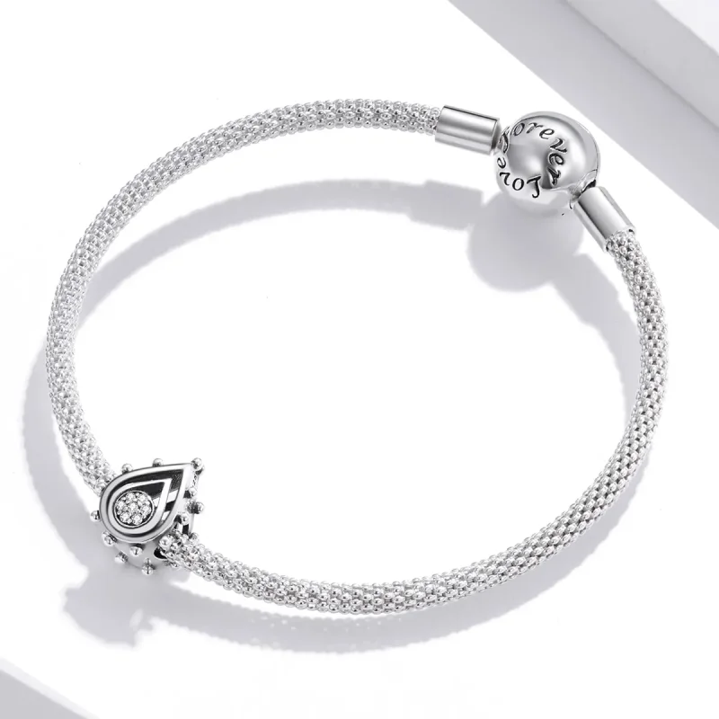 (image for) Pandora Style Silver Charm, Teardrop - SCC1723 - View 3
