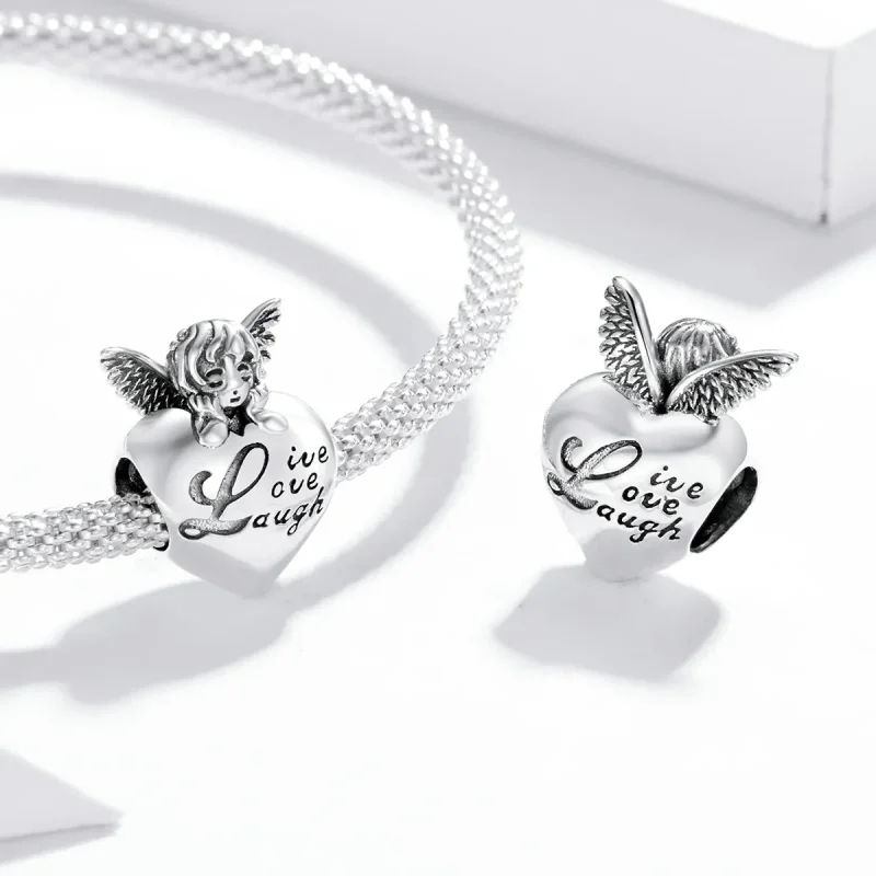 (image for) Pandora Style Silver Charm, Thanksgiving Angel - SCC1633 - View 4