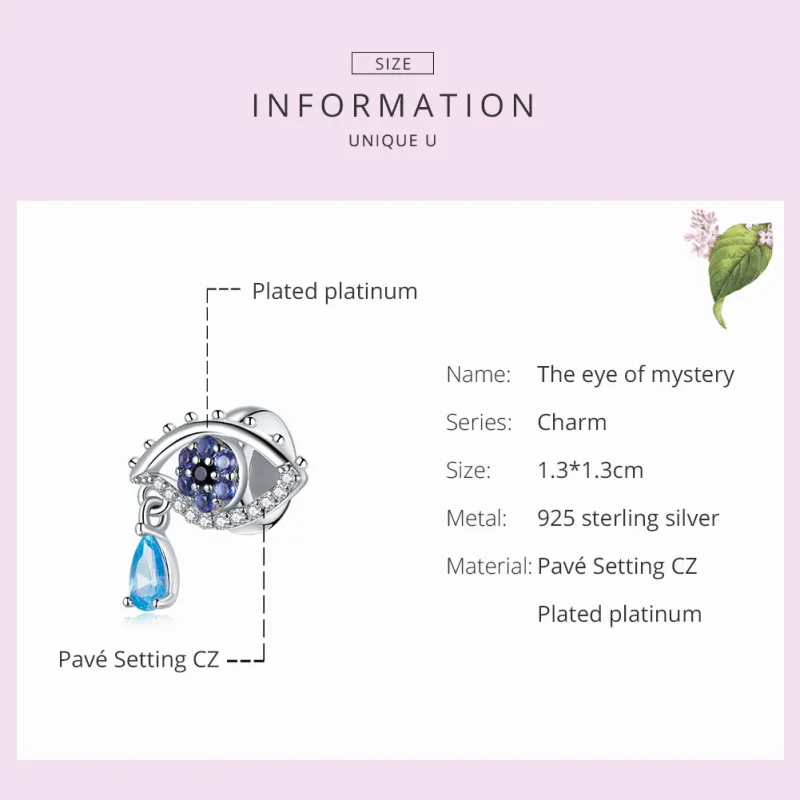 (image for) Pandora Style Silver Charm, The Eye of Mystery - SCC1775 - View 7