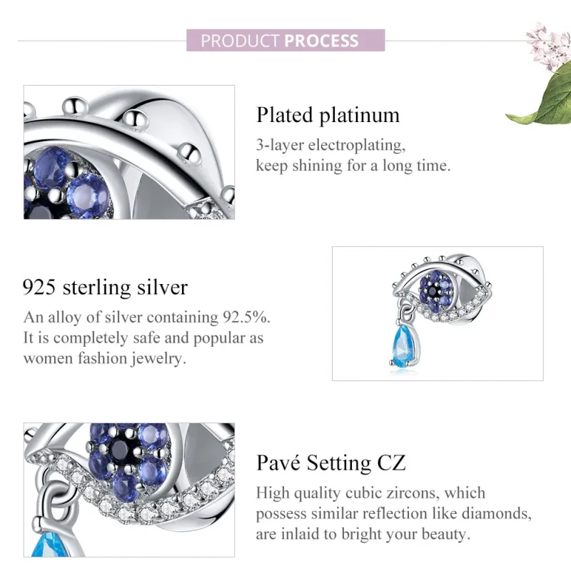 (image for) Pandora Style Silver Charm, The Eye of Mystery - SCC1775 - View 8