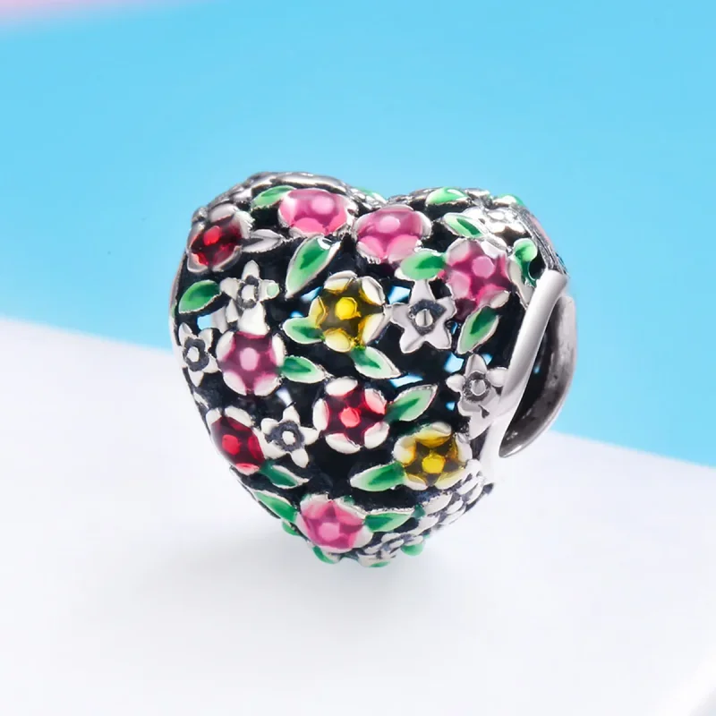 (image for) Pandora Style Silver Charm, The Valley of Wind Flowers, Multicolor Enamel - SCC6 - View 3