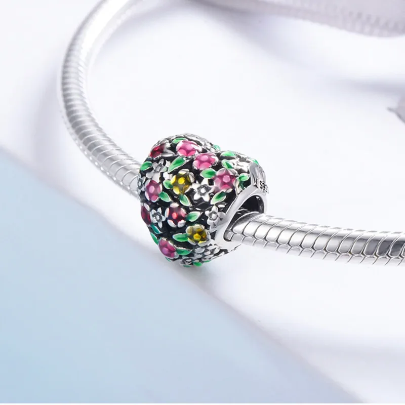 (image for) Pandora Style Silver Charm, The Valley of Wind Flowers, Multicolor Enamel - SCC6 - View 4