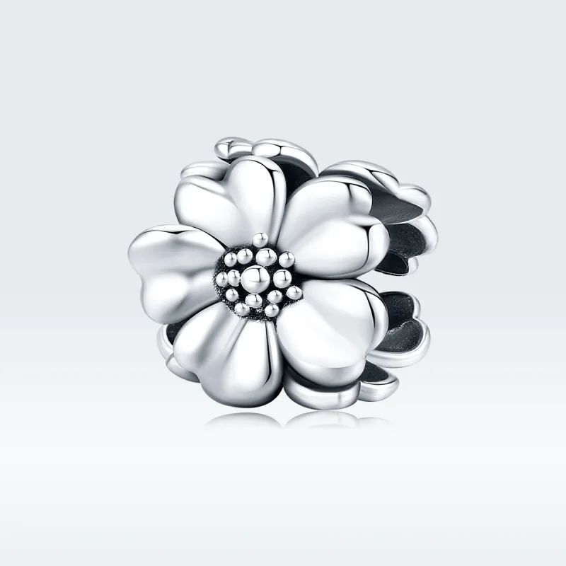 (image for) Pandora Style Silver Charm, Three Flowers - SCC1486 - Product Image