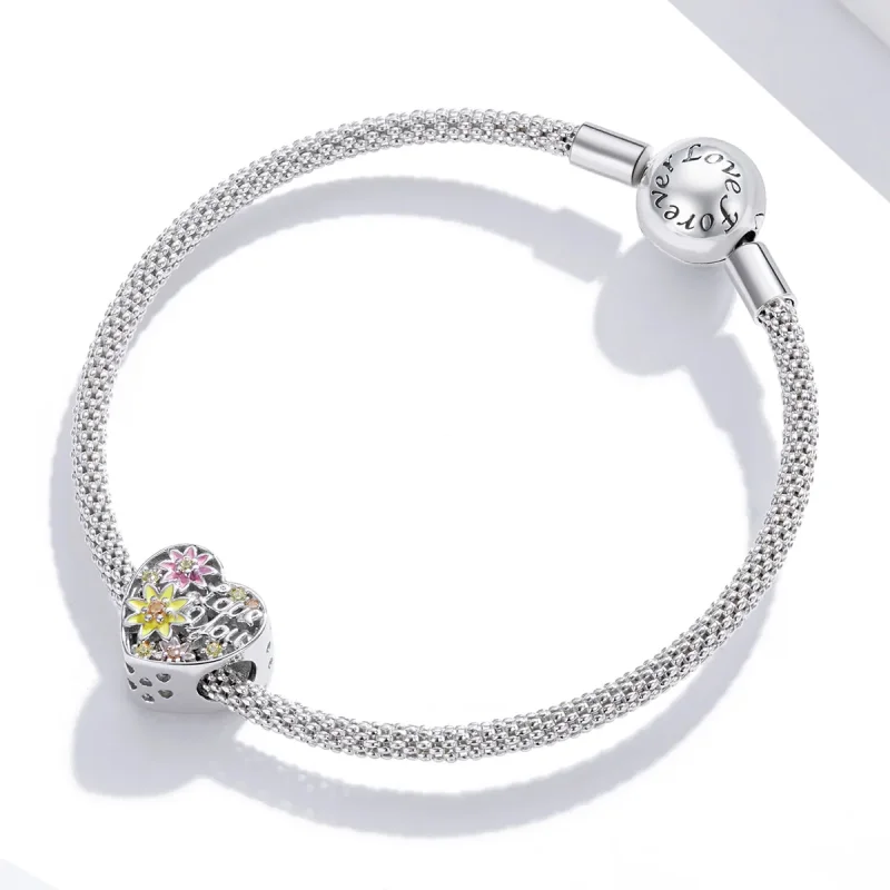 (image for) Pandora Style Silver Charm, To Blossom, Multicolor Enamel - SCC1794 - View 3