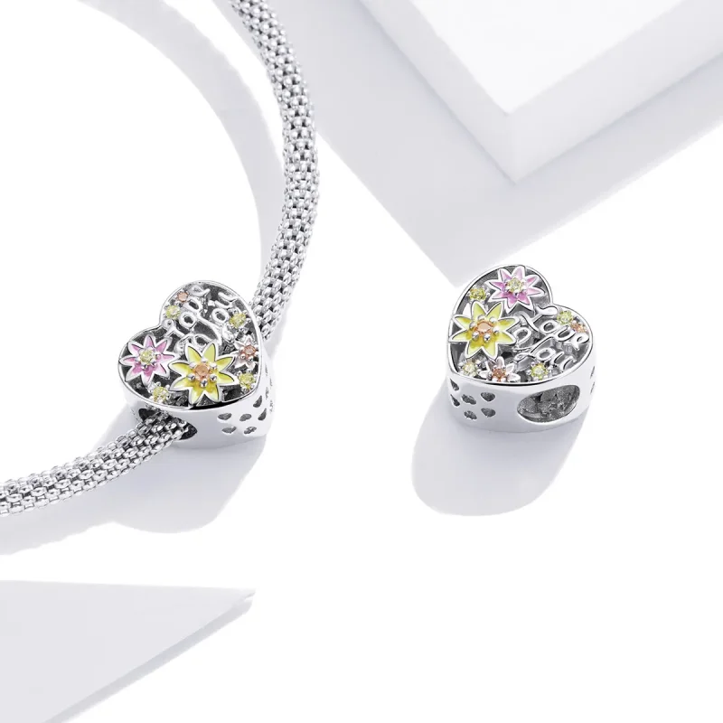 (image for) Pandora Style Silver Charm, To Blossom, Multicolor Enamel - SCC1794 - View 4