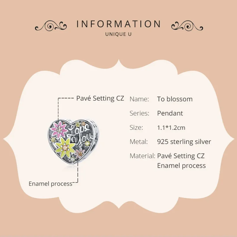 (image for) Pandora Style Silver Charm, To Blossom, Multicolor Enamel - SCC1794 - View 6