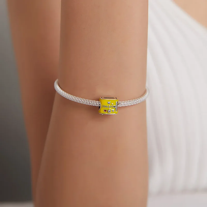 (image for) Pandora Style Silver Charm, Toaster, Yellow Enamel - SCC1863 - View 5