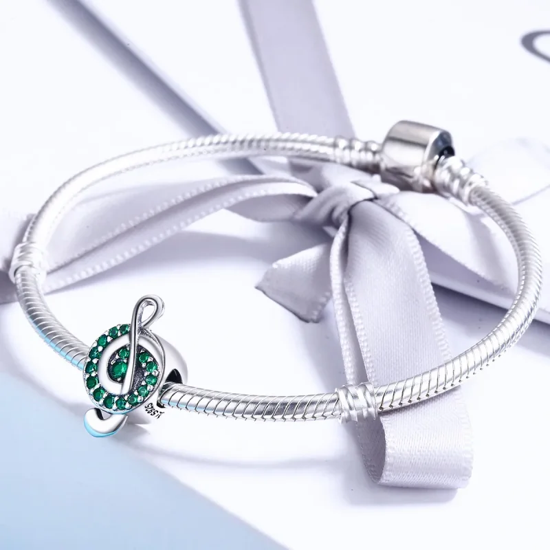 (image for) Pandora Style Silver Charm, Treble Clef - SCC450 - View 4